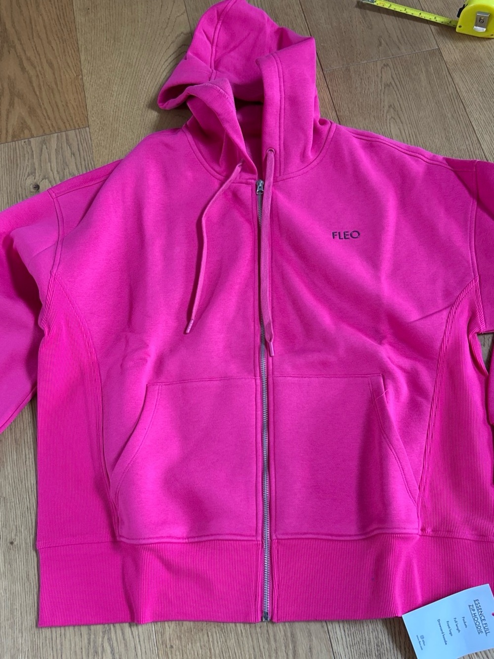 Fleo Bright Pink Full Zip Hoodie